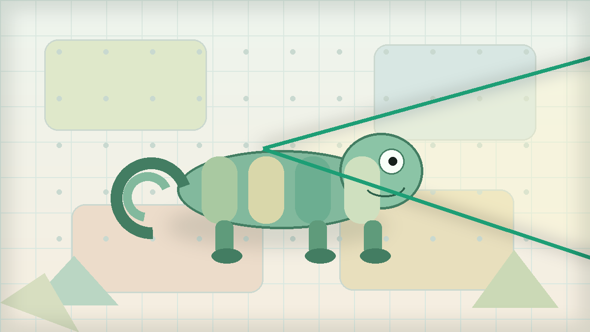 MECCHA CHAMELEONでカメラ感度と視点移動を確認する配図